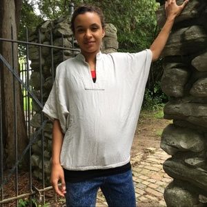 Vintage Tops - Dolman Sleeve Drawstring Hem Cotton Top Vintage Tops - Dolman Sleeve Drawstring Hem Cotton Top